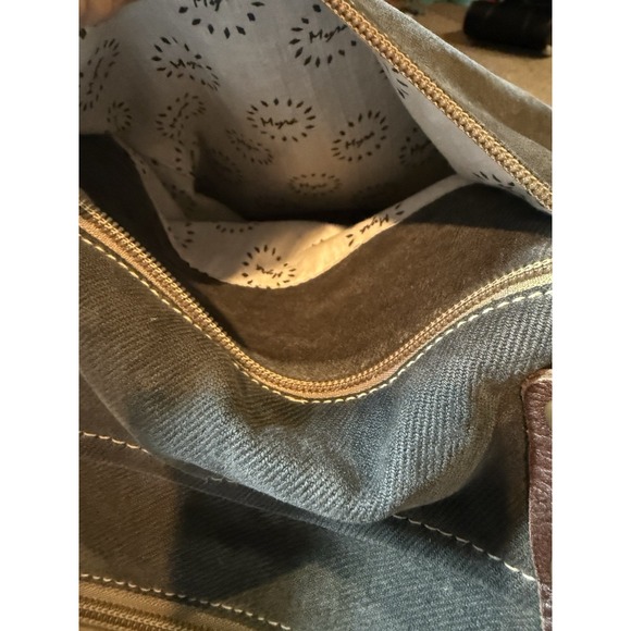 Myra Womens Quaint Canvas‎ Cow Hair Tote Bag Leather Strap Southwest Design - Picture 7 of 10